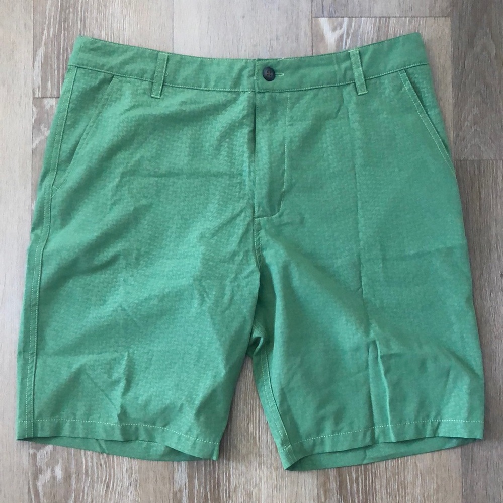 Manaola green hybrid board shorts
